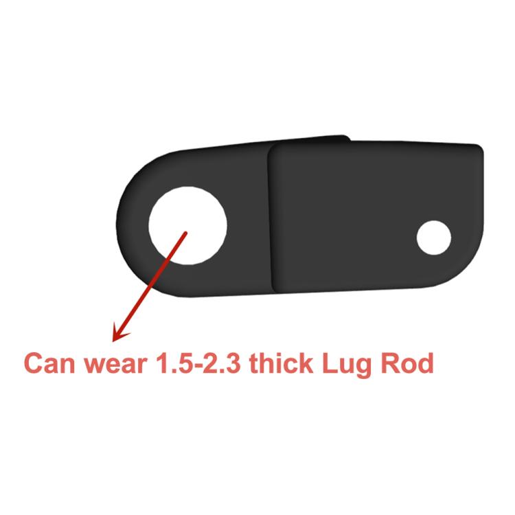 For Amazfit T-Rex Ultra 1 Pair 22mm Metal Watch Band Connector(Black) - For Amazfit by buy2fix | Online Shopping UK | buy2fix
