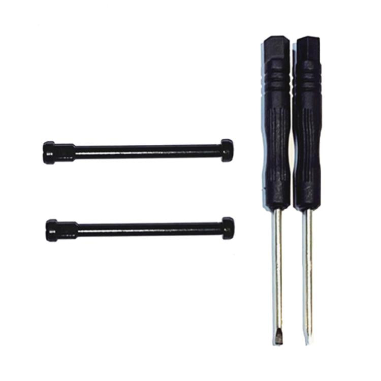 For Amazfit T-Rex 3 2pcs/Pair Flathead Watch Band Replacement Lug Rod with Screwdriver(Black) - For Amazfit by buy2fix | Online Shopping UK | buy2fix