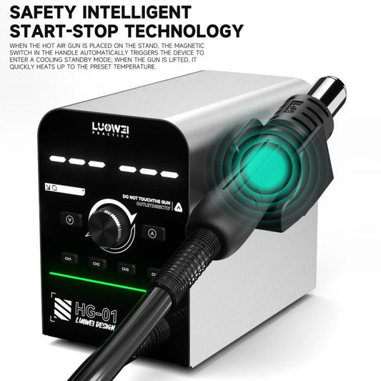 Luowei HG-01 800W Intelligent Digital Hot Air Gun BGA Desoldering Rework Station, Plug:US Plug - Others by LUOWEI | Online Shopping UK | buy2fix