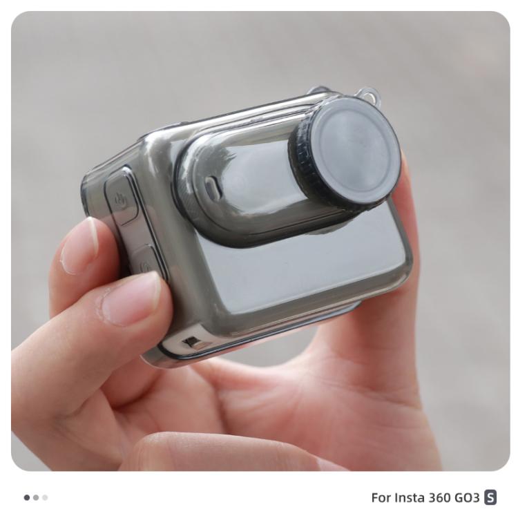 For Insta360 GO 3S Body Soft TPU Protective Case with Lens Cover(Transparent) - Case & Bags by buy2fix | Online Shopping UK | buy2fix