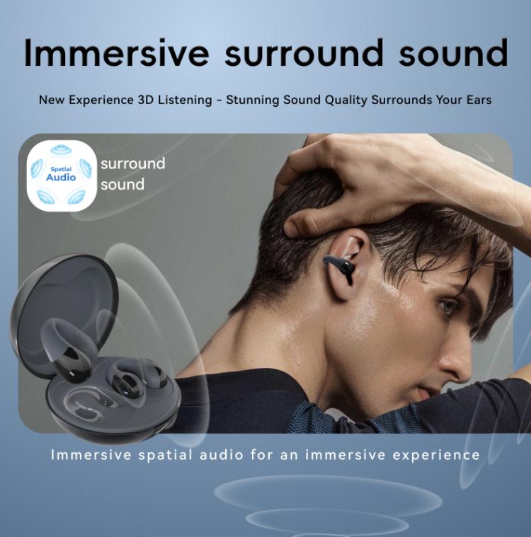 F13 Ear-Hook Noise Reduction 13mm Moving Coil HIFI BT 5.4 Wireless Earphones(White) - Bluetooth Earphone by buy2fix | Online Shopping UK | buy2fix