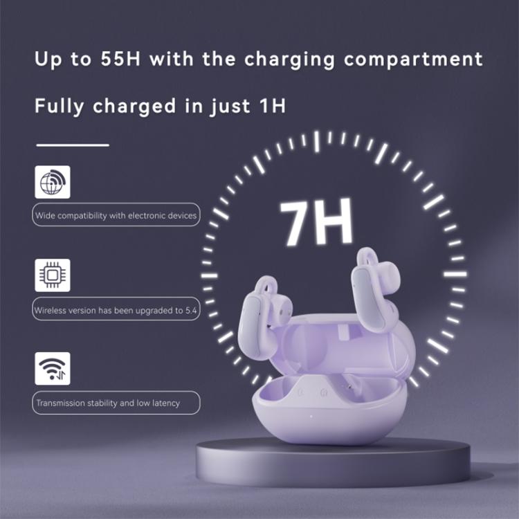 F18 Ear-Hook ANC Noise Reduction Air Conduction HIFI BT 5.4 Wireless Earphones(White) - Bluetooth Earphone by buy2fix | Online Shopping UK | buy2fix