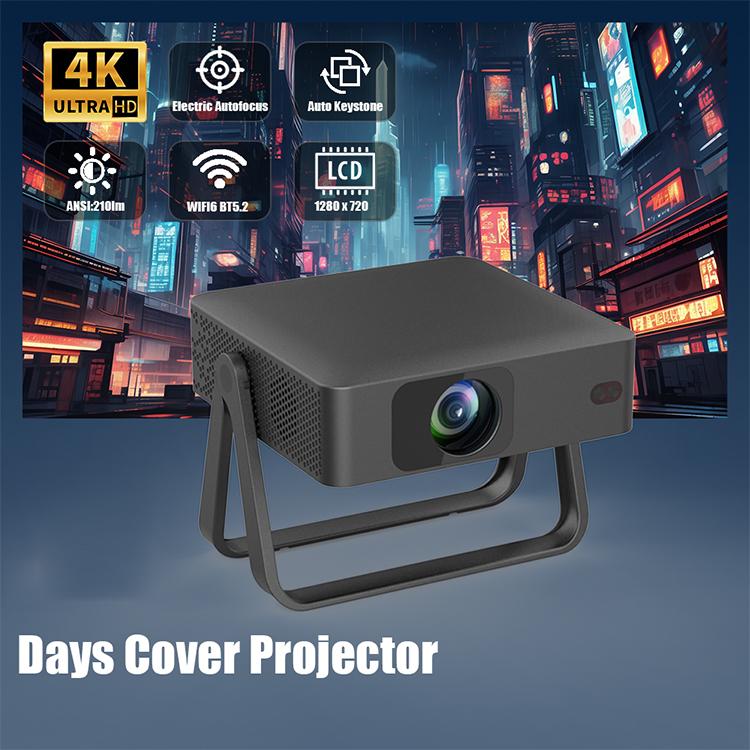 N5-A 1280x720P LCD Smart HD Projector, Plug:EU Plug(Black) - Mini Projector by buy2fix | Online Shopping UK | buy2fix