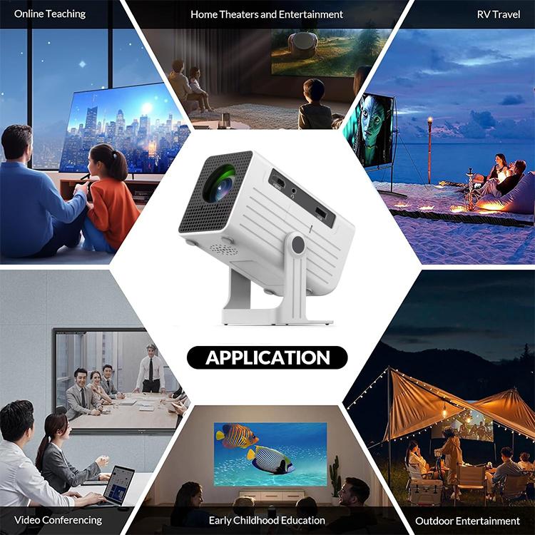 N6 1280x720P 70ANSI Android 11.0 Smart Mini Projector, Plug:EU Plug(Blue) - Mini Projector by buy2fix | Online Shopping UK | buy2fix