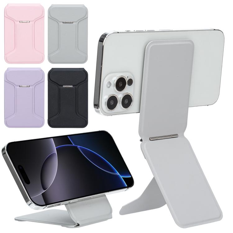 I-Shaped Phone Holder Leather Card Bag(Black) - Adhesive Card Holders by buy2fix | Online Shopping UK | buy2fix