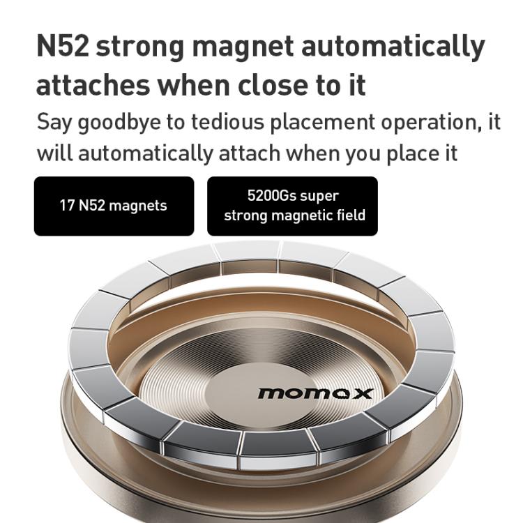 MOMAX CM35 1-Move Relaxaire Aluminum Alloy Magnetic Car Aromatherapy Holder(Dark Grey) - Universal Car Holders by MOMAX | Online Shopping UK | buy2fix