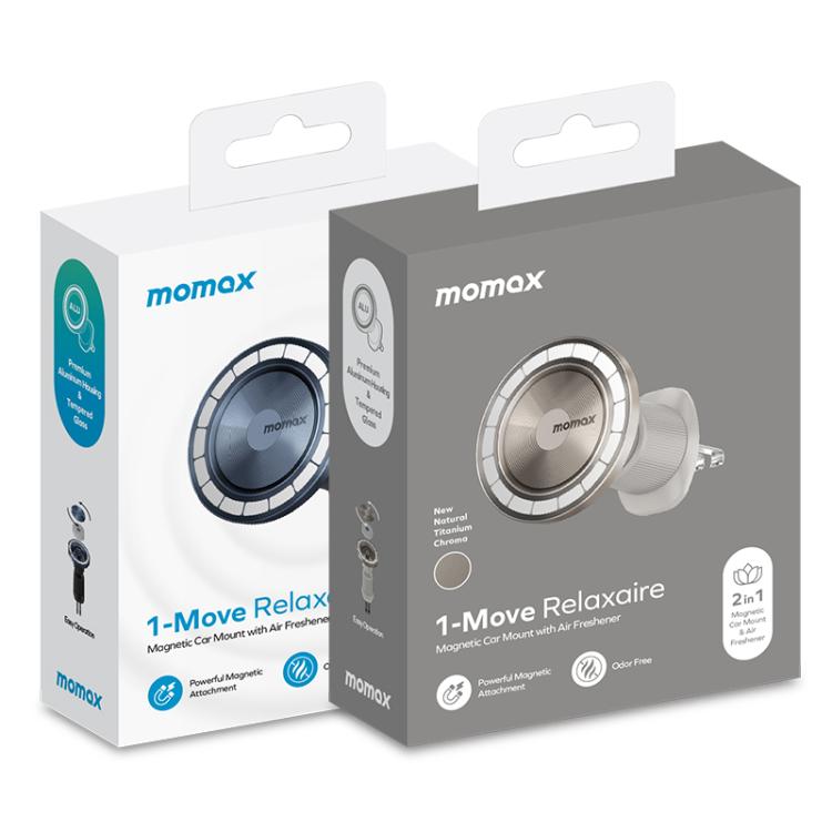 MOMAX CM35 1-Move Relaxaire Aluminum Alloy Magnetic Car Aromatherapy Holder(Dark Grey) - Universal Car Holders by MOMAX | Online Shopping UK | buy2fix