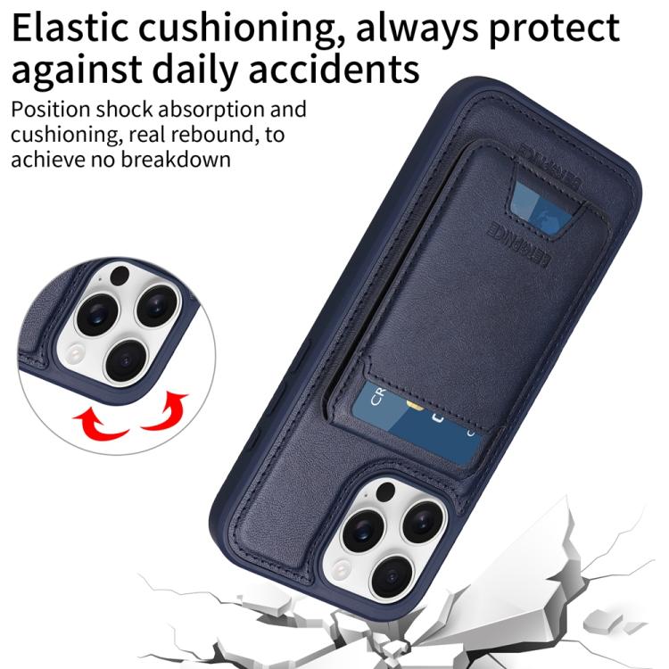 For iPhone 16 Pro Max BETOPNICE Vertical Flip Detachable MagSafe Wallet Phone Case(Blue) - iPhone 16 Pro Max Cases by BETOPNICE | Online Shopping UK | buy2fix