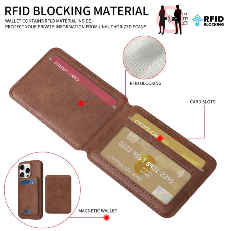 For iPhone 16 Pro BETOPNICE Vertical Flip Detachable MagSafe Wallet Phone Case(Brown) - iPhone 16 Pro Cases by BETOPNICE | Online Shopping UK | buy2fix