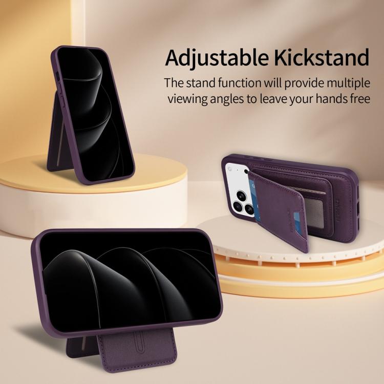 For iPhone 17 Pro Max BETOPNICE Vertical Flip Detachable MagSafe Wallet Phone Case(Purple) - iPhone 17 Pro Max Cases by BETOPNICE | Online Shopping UK | buy2fix