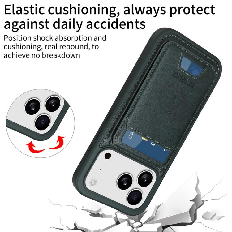 For iPhone 17 Pro BETOPNICE Vertical Flip Detachable MagSafe Wallet Phone Case(Green) - iPhone 17 Pro Cases by BETOPNICE | Online Shopping UK | buy2fix