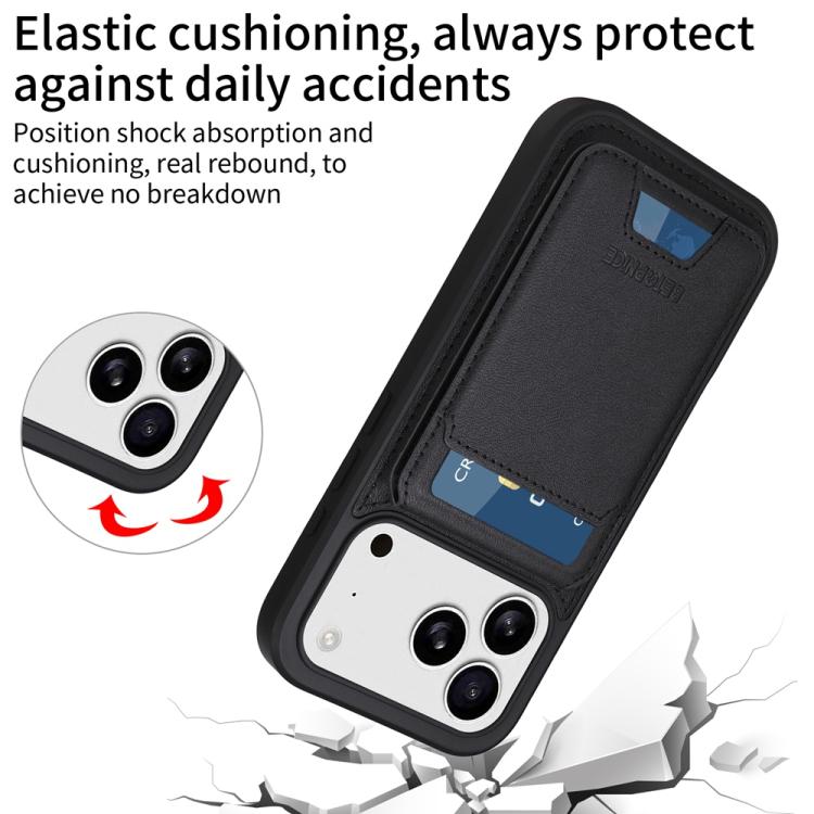 For iPhone 17 Pro BETOPNICE Vertical Flip Detachable MagSafe Wallet Phone Case(Black) - iPhone 17 Pro Cases by BETOPNICE | Online Shopping UK | buy2fix