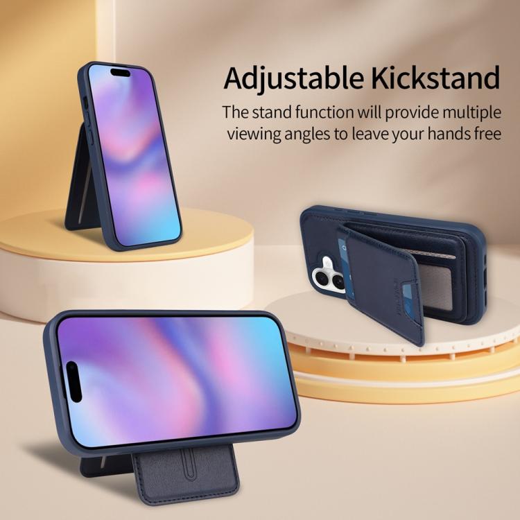 For iPhone 17 BETOPNICE Vertical Flip Detachable MagSafe Wallet Phone Case(Blue) - iPhone 17 Cases by BETOPNICE | Online Shopping UK | buy2fix