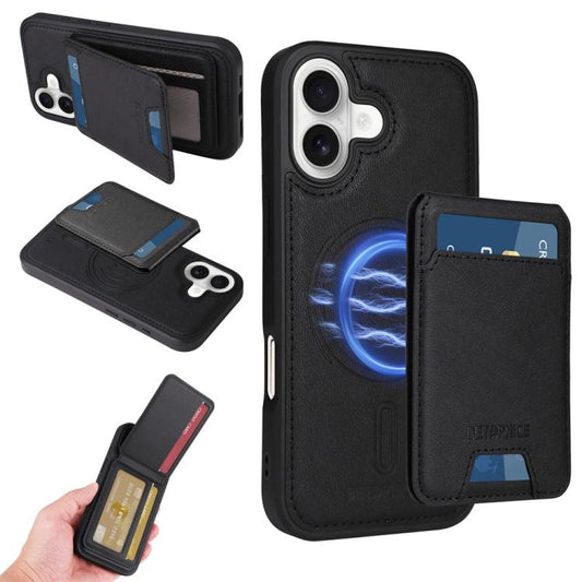 For iPhone 17 BETOPNICE Vertical Flip Detachable MagSafe Wallet Phone Case(Black) - iPhone 17 Cases by BETOPNICE | Online Shopping UK | buy2fix