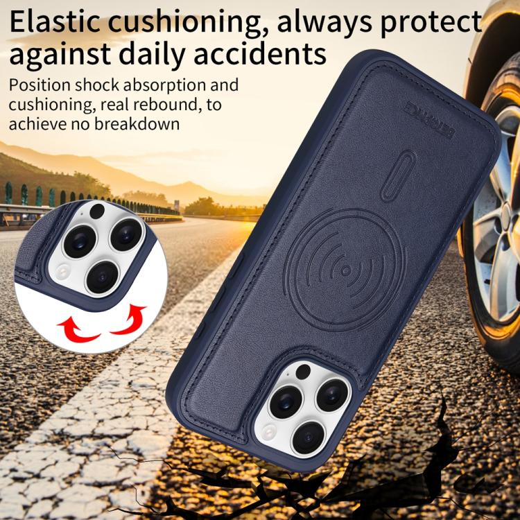 For iPhone 16 Pro Max BETOPNICE Horizontal Flip Detachable MagSafe Wallet Phone Case(Blue) - iPhone 16 Pro Max Cases by BETOPNICE | Online Shopping UK | buy2fix