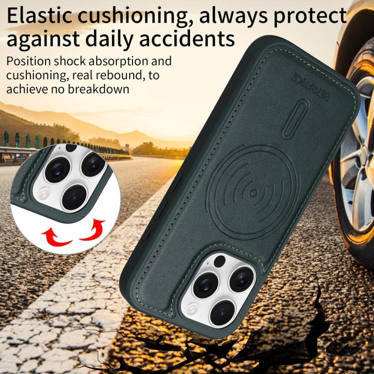 For iPhone 16 Pro BETOPNICE Horizontal Flip Detachable MagSafe Wallet Phone Case(Green) - iPhone 16 Pro Cases by BETOPNICE | Online Shopping UK | buy2fix