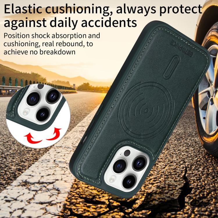 For iPhone 14 Pro BETOPNICE Horizontal Flip Detachable MagSafe Wallet Phone Case(Green) - iPhone 14 Pro Cases by BETOPNICE | Online Shopping UK | buy2fix