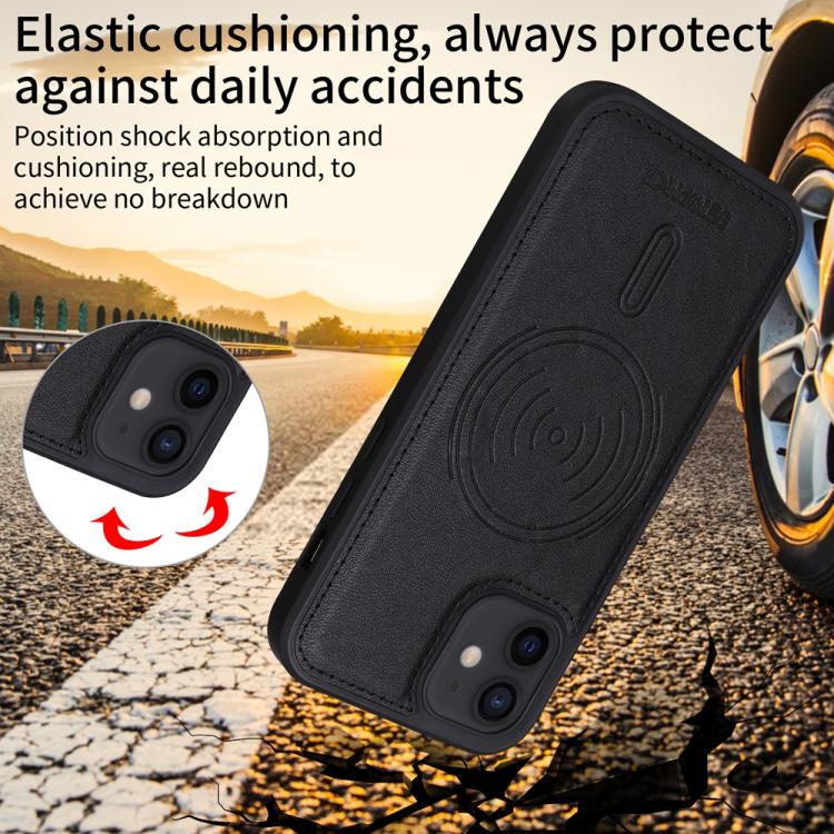 For iPhone 12 / 12 Pro BETOPNICE Horizontal Flip Detachable MagSafe Wallet Phone Case(Black) - iPhone 12 / 12 Pro Cases by BETOPNICE | Online Shopping UK | buy2fix