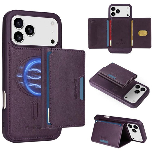 For iPhone 17 Pro Max BETOPNICE Horizontal Flip Detachable MagSafe Wallet Phone Case(Purple) - iPhone 17 Pro Max Cases by BETOPNICE | Online Shopping UK | buy2fix