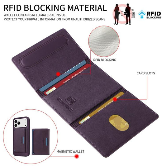 For iPhone 17 Pro Max BETOPNICE Horizontal Flip Detachable MagSafe Wallet Phone Case(Purple) - iPhone 17 Pro Max Cases by BETOPNICE | Online Shopping UK | buy2fix