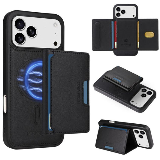 For iPhone 17 Pro Max BETOPNICE Horizontal Flip Detachable MagSafe Wallet Phone Case(Black) - iPhone 17 Pro Max Cases by BETOPNICE | Online Shopping UK | buy2fix
