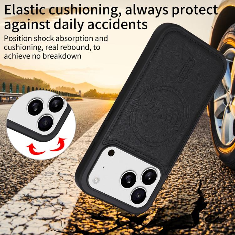 For iPhone 17 Pro BETOPNICE Horizontal Flip Detachable MagSafe Wallet Phone Case(Black) - iPhone 17 Pro Cases by BETOPNICE | Online Shopping UK | buy2fix