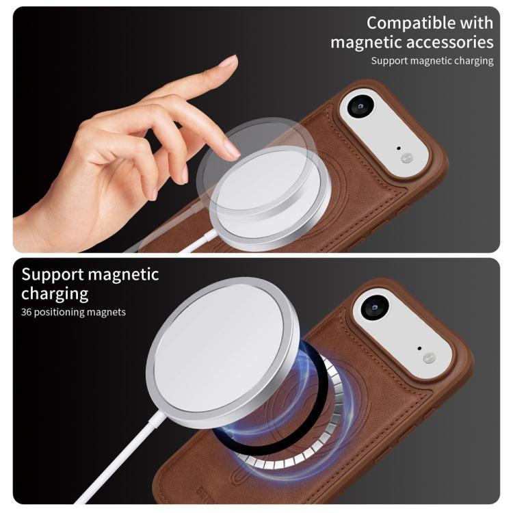 For iPhone Air BETOPNICE Horizontal Flip Detachable MagSafe Wallet Phone Case(Brown) - iPhone Air Cases by BETOPNICE | Online Shopping UK | buy2fix