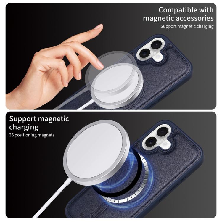 For iPhone 17 BETOPNICE Horizontal Flip Detachable MagSafe Wallet Phone Case(Blue) - iPhone 17 Cases by BETOPNICE | Online Shopping UK | buy2fix