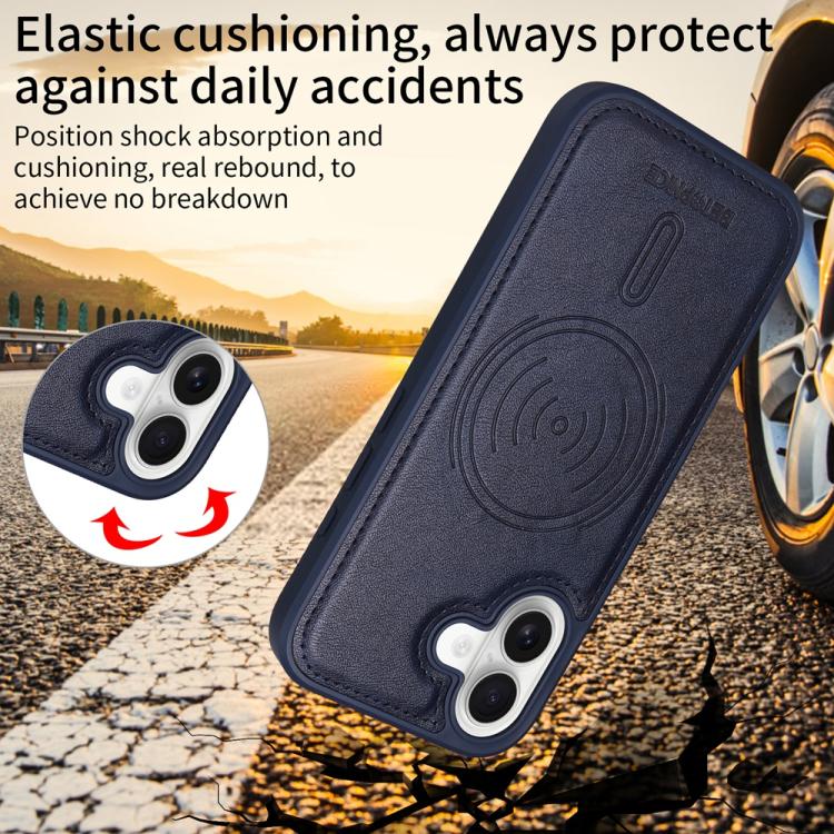 For iPhone 17 BETOPNICE Horizontal Flip Detachable MagSafe Wallet Phone Case(Blue) - iPhone 17 Cases by BETOPNICE | Online Shopping UK | buy2fix