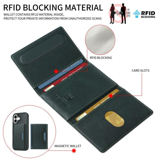 For iPhone 17 BETOPNICE Horizontal Flip Detachable MagSafe Wallet Phone Case(Green) - iPhone 17 Cases by BETOPNICE | Online Shopping UK | buy2fix