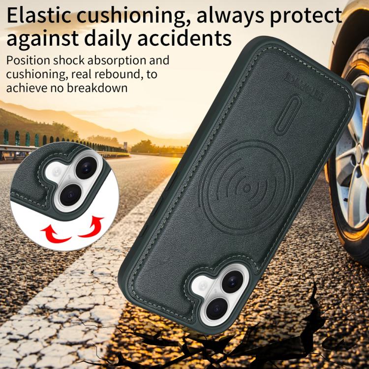 For iPhone 17 BETOPNICE Horizontal Flip Detachable MagSafe Wallet Phone Case(Green) - iPhone 17 Cases by BETOPNICE | Online Shopping UK | buy2fix