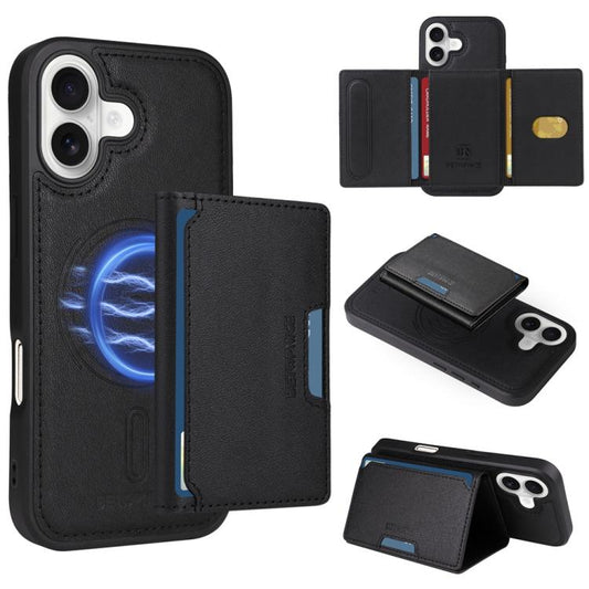 For iPhone 17 BETOPNICE Horizontal Flip Detachable MagSafe Wallet Phone Case(Black) - iPhone 17 Cases by BETOPNICE | Online Shopping UK | buy2fix