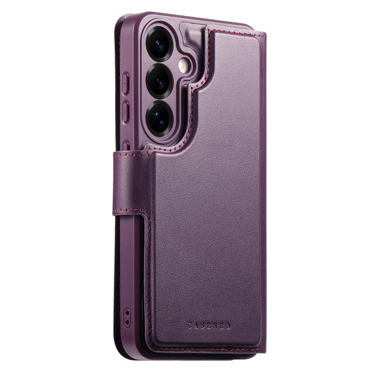 For Samsung Galaxy S25 / S24 5G CaseNeo Finger Grip Strap MagSafe Leather Phone Case(Purple) - Galaxy S25 5G Cases by CaseNeo | Online Shopping UK | buy2fix