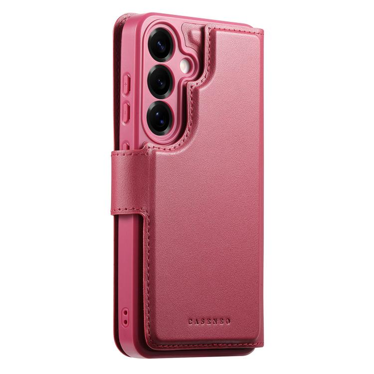 For Samsung Galaxy S25+ / S24+ 5G CaseNeo Finger Grip Strap MagSafe Leather Phone Case(Red) - Galaxy S25+ 5G Cases by CaseNeo | Online Shopping UK | buy2fix