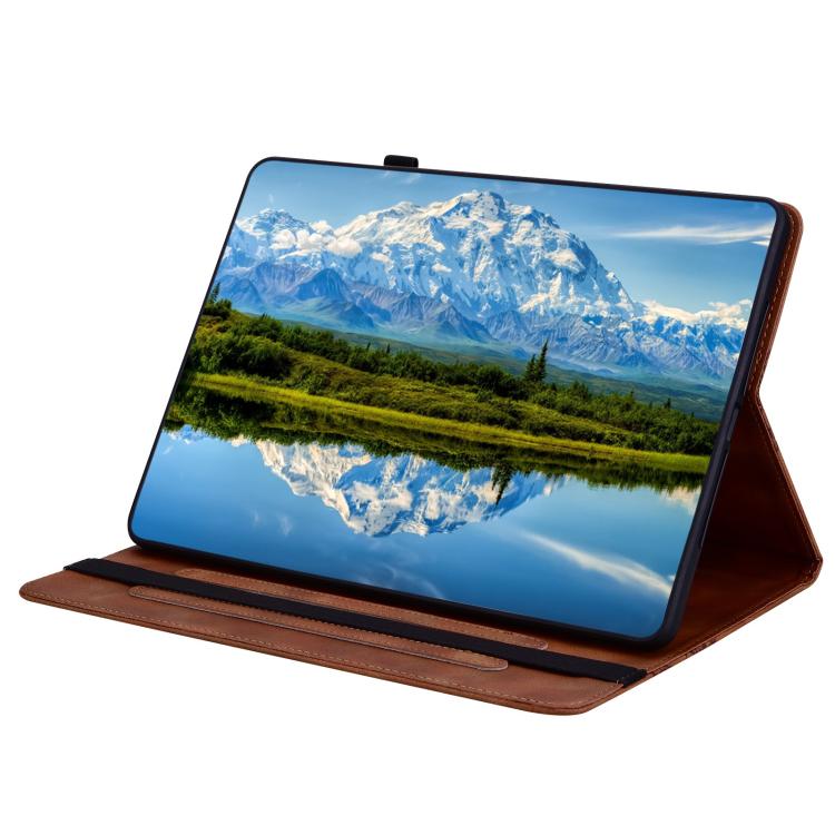 For iPad Pro 11 2024 Love Hearts Embossed Leather Smart Tablet Case(Brown) - iPad Pro 11 2024 Cases by buy2fix | Online Shopping UK | buy2fix