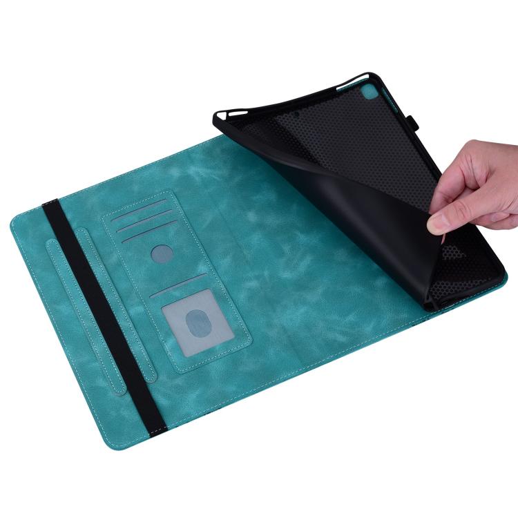 For iPad Pro 11 2024 Love Hearts Embossed Leather Smart Tablet Case(Green) - iPad Pro 11 2024 Cases by buy2fix | Online Shopping UK | buy2fix