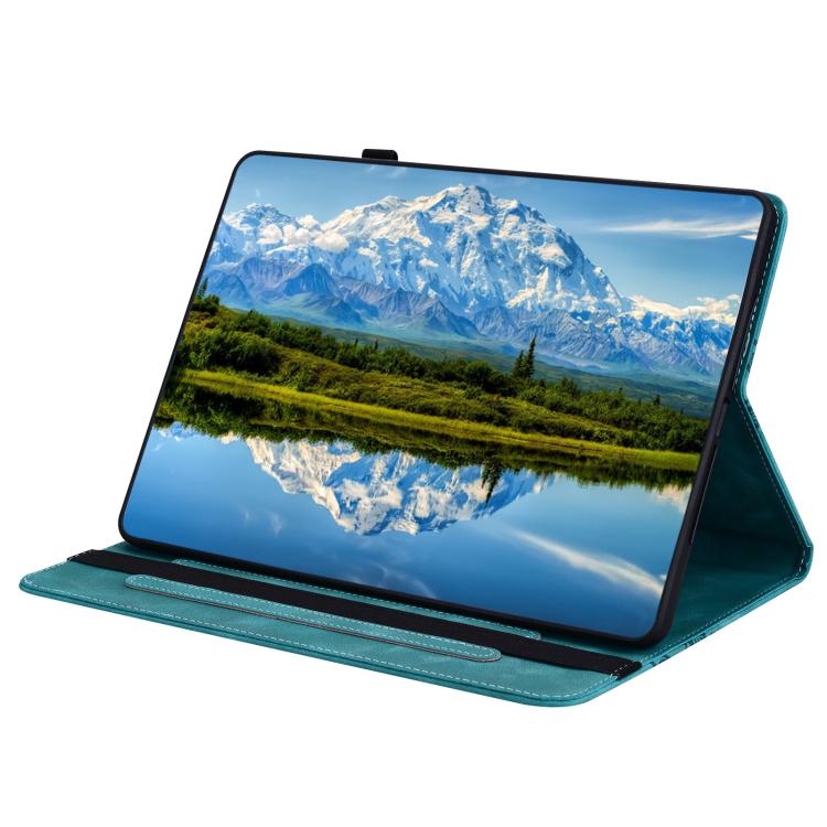 For iPad Pro 11 2024 Love Hearts Embossed Leather Smart Tablet Case(Green) - iPad Pro 11 2024 Cases by buy2fix | Online Shopping UK | buy2fix