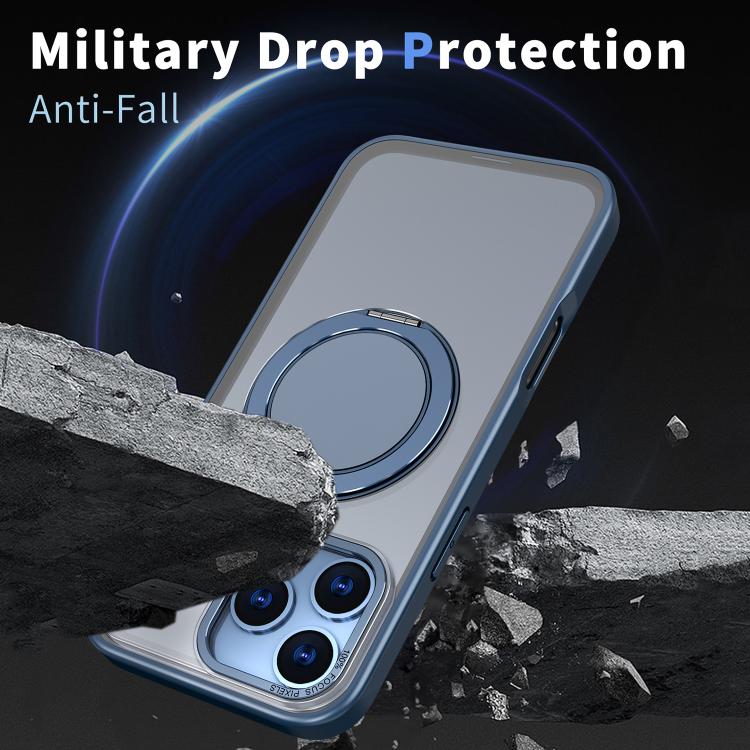 For iPhone 17 Pro 360-degree Rotating MagSafe Magnetic Holder Phone Case(Blue) - iPhone 17 Pro Cases by buy2fix | Online Shopping UK | buy2fix