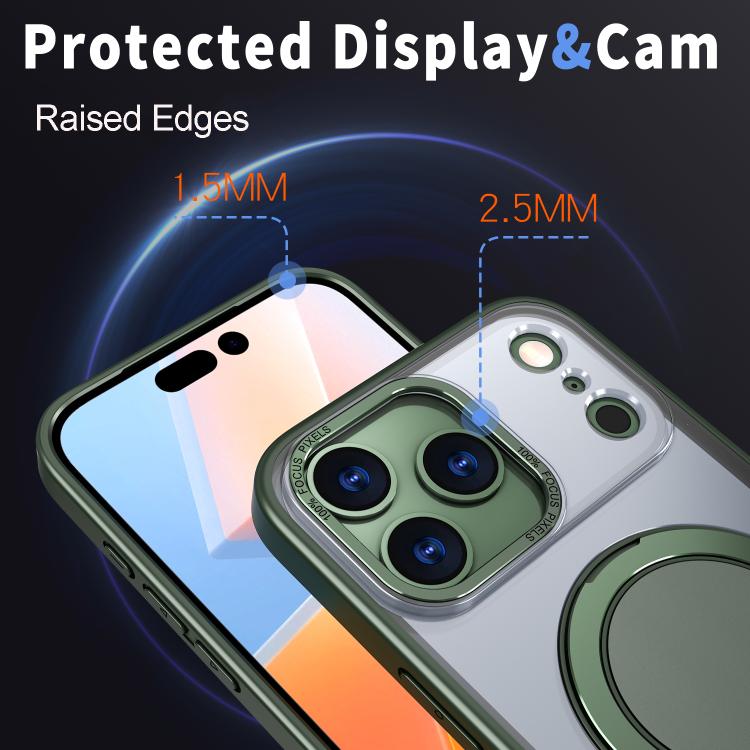 For iPhone 17 Pro Max 360-degree Rotating MagSafe Magnetic Holder Phone Case(Green) - iPhone 17 Pro Max Cases by buy2fix | Online Shopping UK | buy2fix