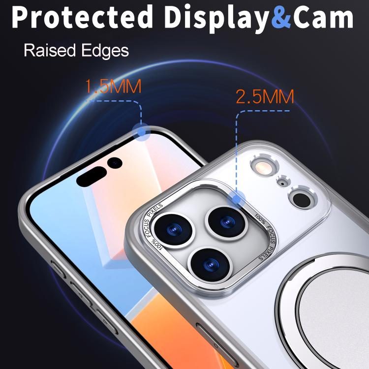 For iPhone 17 Pro Max 360-degree Rotating MagSafe Magnetic Holder Phone Case(Titanium Grey) - iPhone 17 Pro Max Cases by buy2fix | Online Shopping UK | buy2fix