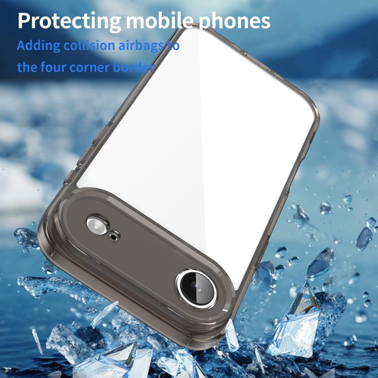 For iPhone Air PC Hybrid TPU Airbag Shockproof Phone Case(Transparent Black) - iPhone Air Cases by buy2fix | Online Shopping UK | buy2fix