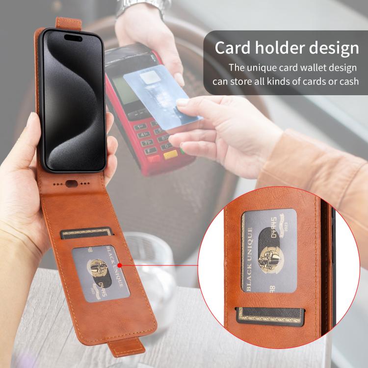 For Google Pixel 10 Pro XL 5G Magnetic Vertical Flip Leather Phone Case with Buckle(Brown) - Google Cases by buy2fix | Online Shopping UK | buy2fix