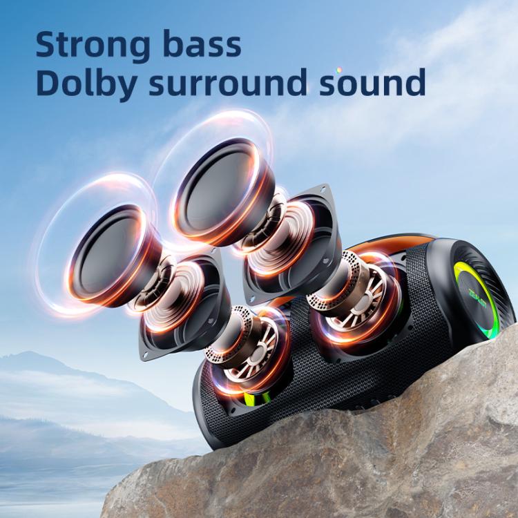 Zealot P11 50W Portable Outdoor RGB Bluetooth Speaker(Grey) - Desktop Speaker by ZEALOT | Online Shopping UK | buy2fix