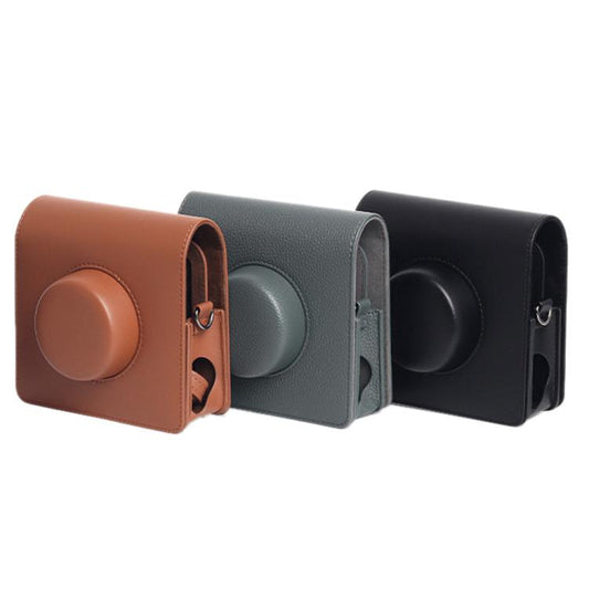 For FUJIFILM instax WIDE Evo Full Body Leather Camera Case Bag with Strap(Brown) - Leather Bag by buy2fix | Online Shopping UK | buy2fix