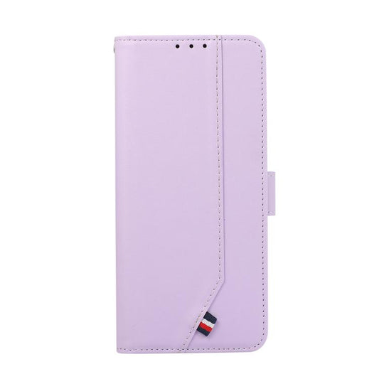 For iPhone 17 Air ABEEL Delicate Texture Splicing RFID Leather Phone Case(Purple) - iPhone 17 Air Cases by buy2fix | Online Shopping UK | buy2fix
