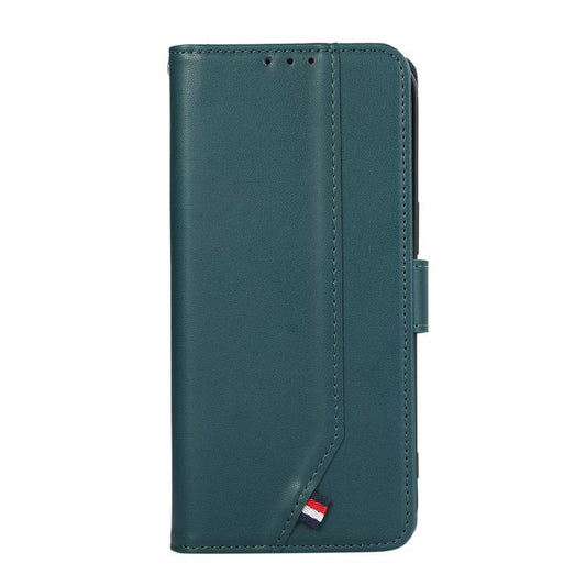 For iPhone 17 Air ABEEL Delicate Texture Splicing RFID Leather Phone Case(Green) - iPhone 17 Air Cases by buy2fix | Online Shopping UK | buy2fix