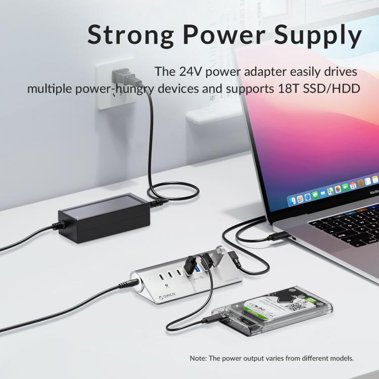 ORICO M3CU2-G2 4 in 1 Type-C to Dual USB and Dual Type-C Port Docking Hub(Silver) - USB HUB by ORICO | Online Shopping UK | buy2fix