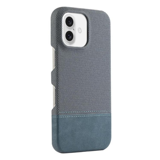 For iPhone 17 Stitching Cloth MagSafe Magnetic PC Hybrid PU Phone Case(Cyan Blue) - iPhone 17 Cases by buy2fix | Online Shopping UK | buy2fix