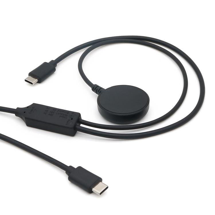 For Samsung Watch Series / Type-C Port Phone 20V 3A 60W 2 in 1 Magnetic Charging Cable, Length: 1.5m(Black) - Charger by buy2fix | Online Shopping UK | buy2fix