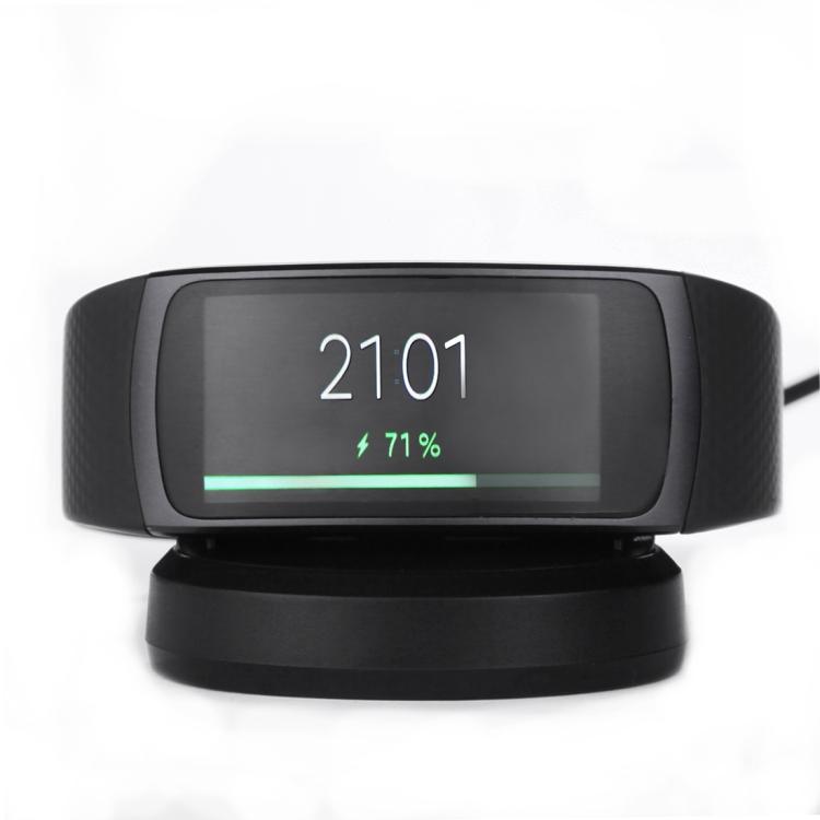 For Samsung Gear Fit2 R360 / Fit2 Pro / R360 / R365 xDfind USB Interface Smart Watch TPE Wireless Charging Base(Black) - Charger by xDfind | Online Shopping UK | buy2fix